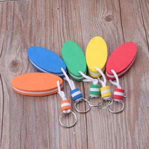 5Pcs Oval Foam Floating Keychain Boating Fishing Surfing Keyrings