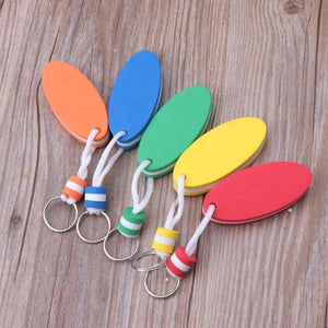 5Pcs Oval Foam Floating Keychain Boating Fishing Surfing Keyrings