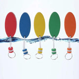5Pcs Oval Foam Floating Keychain Boating Fishing Surfing Keyrings