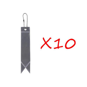 10Pcs Colorful Reflective Keychains Bag Pendant