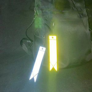 10Pcs Colorful Reflective Keychains Bag Pendant