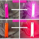 10Pcs Colorful Reflective Keychains Bag Pendant