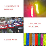 10Pcs Colorful Reflective Keychains Bag Pendant