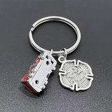 Fire Truck Firefighter Keychain Pendant Chain Party Favor