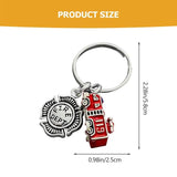 Fire Truck Firefighter Keychain Pendant Chain Party Favor