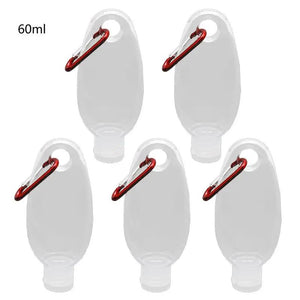 5Pcs 30ml 60ml Reusable Mini Spray Bottle Hand Sanitizer Travel Holder Keychain