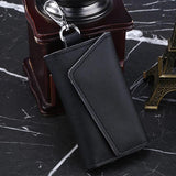 Leather Keychain Men Women Key Holder Organizer Card Holder