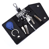 Leather Keychain Men Women Key Holder Organizer Card Holder