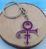 Purple Prince Symbol Keychain Purple Rain Stainless Steel Bag