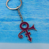 Purple Prince Symbol Keychain Purple Rain Stainless Steel Bag