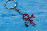 Purple Prince Symbol Keychain Purple Rain Stainless Steel Bag