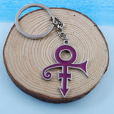 Purple Prince Symbol Keychain Purple Rain Stainless Steel Bag