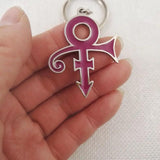 Purple Prince Symbol Keychain Purple Rain Stainless Steel Bag