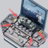 3D Warship Model Pop-Up Toy Keychain Gift for Kids