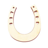 12PCS Horseshoe Shape Wood Discs Slices With Love Hole Unfinished Wood
