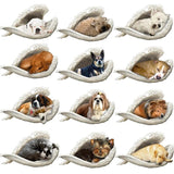 Dog Sleeping Angel Pendant Keychain Pet Jewelry Gift Accessories