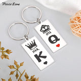 Personalized Couple Keychain Gift For Her Him King Queen