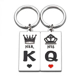 Personalized Couple Keychain Gift For Her Him King Queen