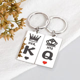 Personalized Couple Keychain Gift For Her Him King Queen