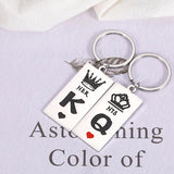 Personalized Couple Keychain Gift For Her Him King Queen