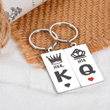 Personalized Couple Keychain Gift For Her Him King Queen