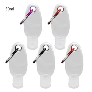 5Pcs 30ml 60ml Reusable Mini Empty Spray Bottle Sanitizer Travel Holder Keychain