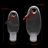 5Pcs 30ml 60ml Reusable Mini Empty Spray Bottle Sanitizer Travel Holder Keychain