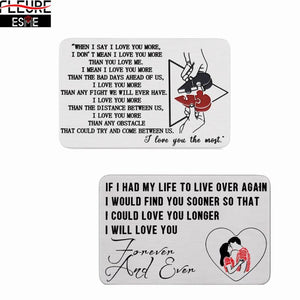 Personalized Wallet Insert Card Stainless Steel Card Gift for Couple