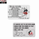 Personalized Wallet Insert Card Stainless Steel Card Gift for Couple