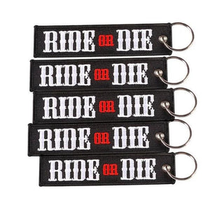 5PCS RIDE OR DIE Keychains - Car Keychains for Motors