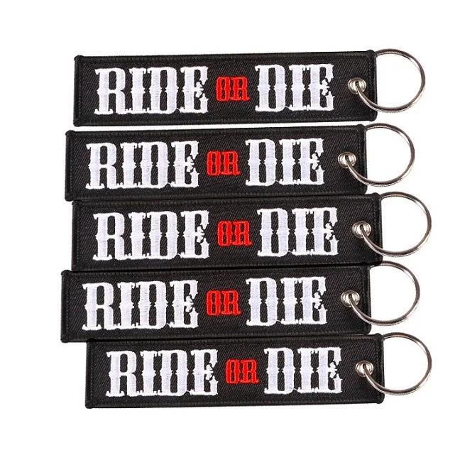 5PCS RIDE OR DIE Keychains - Car Keychains for Motors