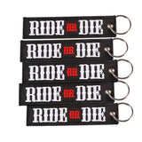 5PCS RIDE OR DIE Keychains - Car Keychains for Motors