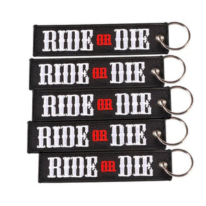 5PCS RIDE OR DIE Keychains - Car Keychains for Motors