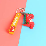 Dinosaur Key Holder Rubber Keychain Bag Pendant