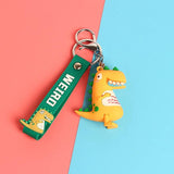 Dinosaur Key Holder Rubber Keychain Bag Pendant