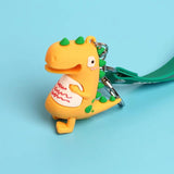 Dinosaur Key Holder Rubber Keychain Bag Pendant