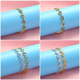 Adjustable CZ Crystal Star/Heart Bracelet for Women