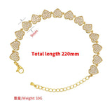 Adjustable CZ Crystal Star/Heart Bracelet for Women