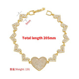 Adjustable CZ Crystal Star/Heart Bracelet for Women