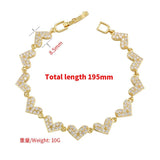Adjustable CZ Crystal Star/Heart Bracelet for Women