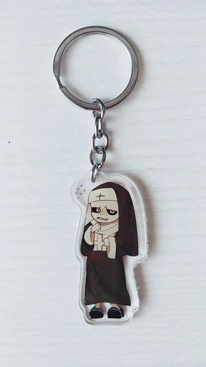 Rare Undertale Fell Sans Maid Nun Acrylic Keychain Keyring