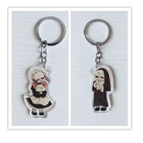 Rare Undertale Fell Sans Maid Nun Acrylic Keychain Keyring