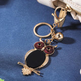 Owl Keychain Acrylic Inlaid Alloy Bird Key Chain Women Men Handbag Accessories