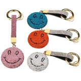 Colorful Rhinestone Smile Keyring Chain Bling Shining Keychain