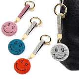 Colorful Rhinestone Smile Keyring Chain Bling Shining Keychain