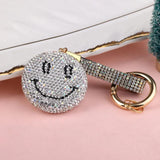 Colorful Rhinestone Smile Keyring Chain Bling Shining Keychain