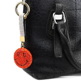 Colorful Rhinestone Smile Keyring Chain Bling Shining Keychain