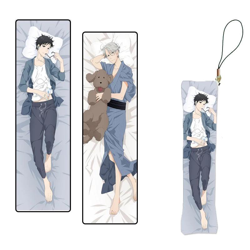 Yuri on Ice Moe Pillow Keychain Mini Dakimakura Strap Male BL Body Pillow Figure