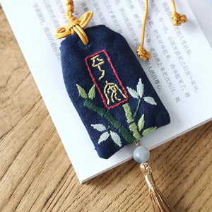 DIY Embroidery Needlework Key Chains Women Amulet Cross Stitch Couples Pendant