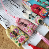 DIY Embroidery Needlework Key Chains Women Amulet Cross Stitch Couples Pendant